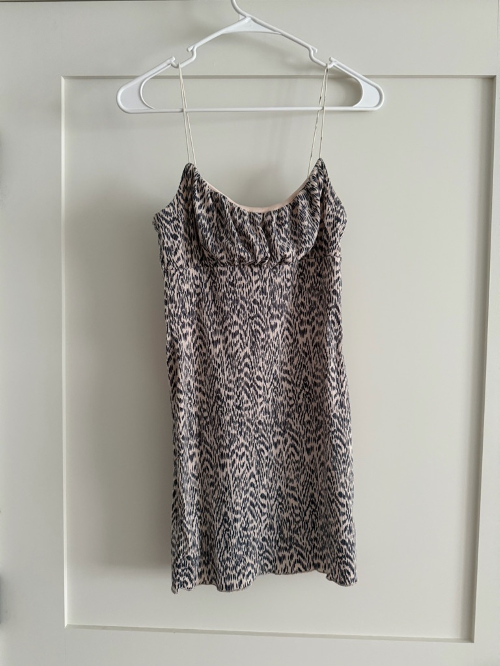 Urban Outfitters Beige and Black Animal Print Mini Dress